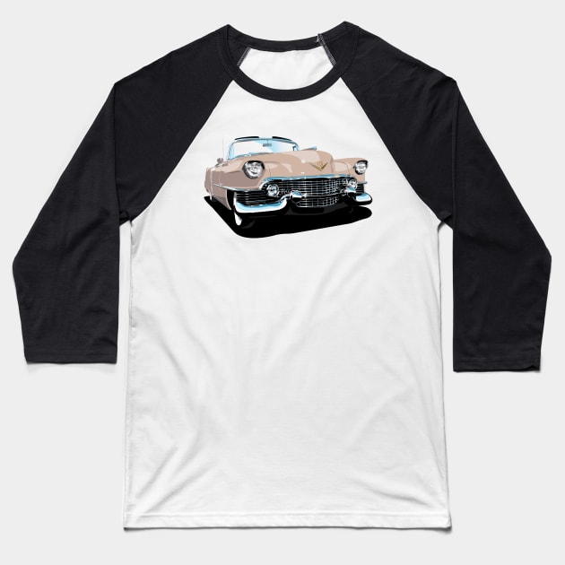 1954 Cadillac Series 62 Convertible in dusky pink Baseball T-Shirt by candcretro